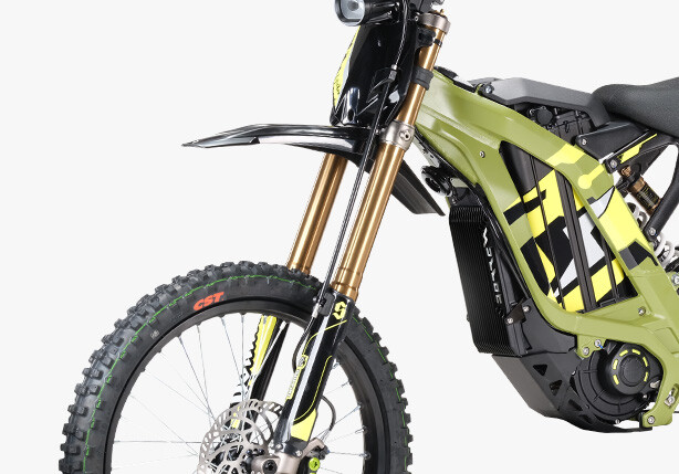 200mm Front Fork Travel Upgraded from the inside out! The 7 series aluminum alloy custom gold outer tube greatly improves the overall rigidity and strength, and the effective travel reaches 200mm which is handy for absorbing and slowing down large impact vibrations.