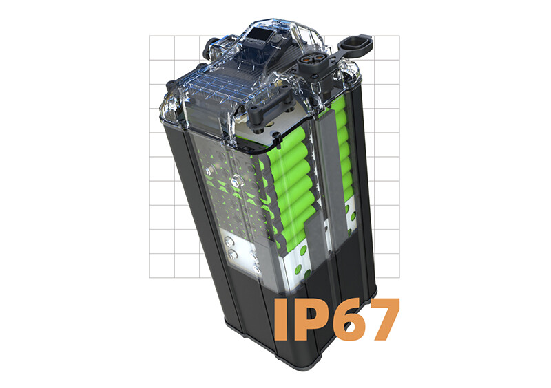 The All-new 60V40Ah Lithium Battery Pack 50S cell, equipped with safe and efficient battery management module, making its output powerful and stable. Distributed multiple temperature sensors and SCM 485 communication protocol ensure the battery pack's high power load capacity and service life.