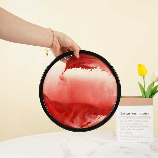 Factory luxury style circular 3D dynamic hourglass art decoration Factory luxury style circular 3D dynamic hourglass art decoration