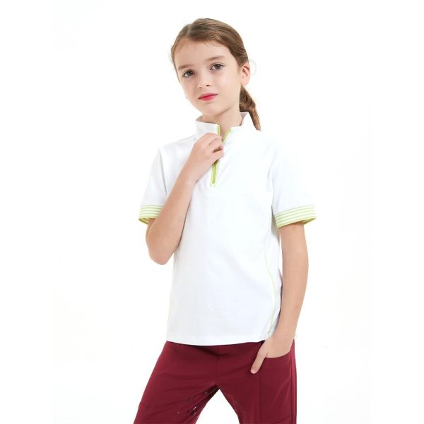 Zipper Sport Short Sleeves Shirt Kids Equestrian Baselayer Zipper Sport Short Sleeves Shirt Kids Equestrian Baselayer