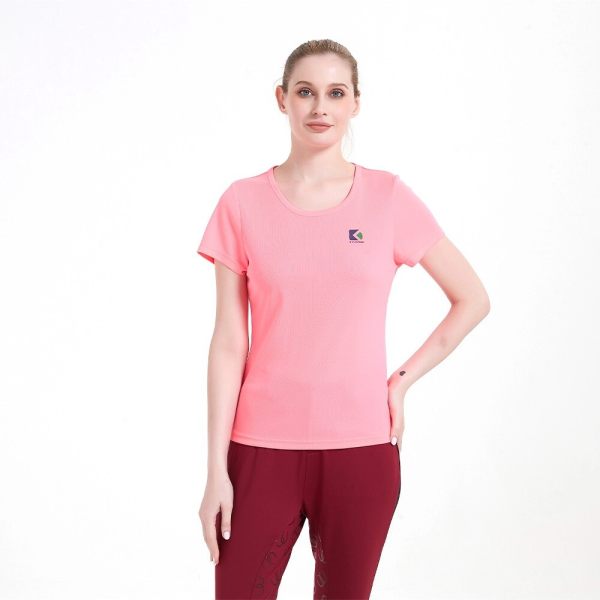 Custom Logo Base Layer Short Sleeve Horse Riding Quick-Drying Woman T Shirt Custom Logo Base Layer Short Sleeve Horse Riding Quick-Drying Woman T Shirt