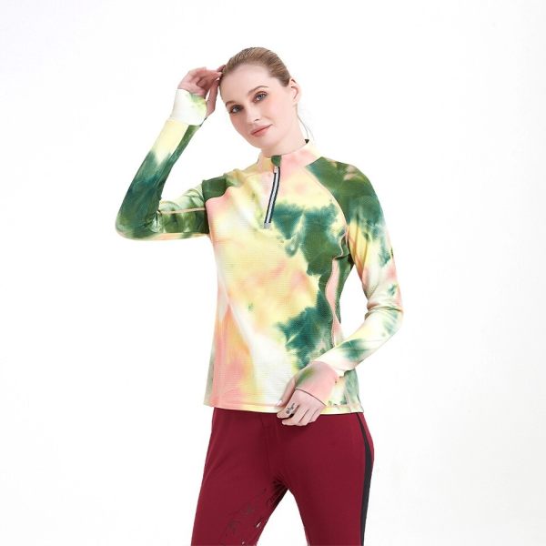 Customized Print Long Sleeve Equestrian Horse Women Riding Shirt Customized Print Long Sleeve Equestrian Horse Women Riding Shirt