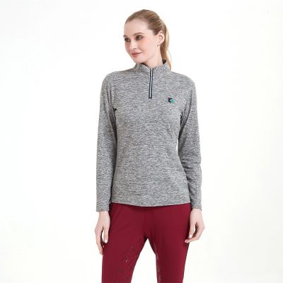 Women Long Sleeve Equestrian Base Layer Half Zipper Sport Shirt Women Long Sleeve Equestrian Base Layer Half Zipper Sport Shirt