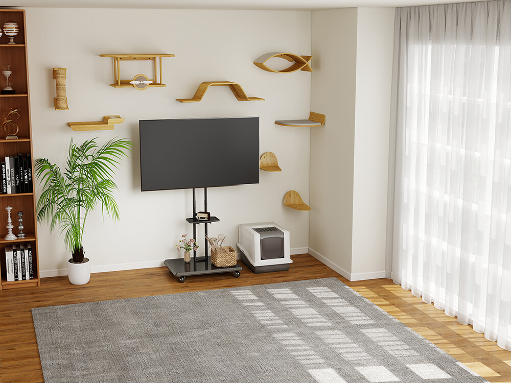 Installation & Maintenance: Wall-mounted cat tree, well-received by beginners.