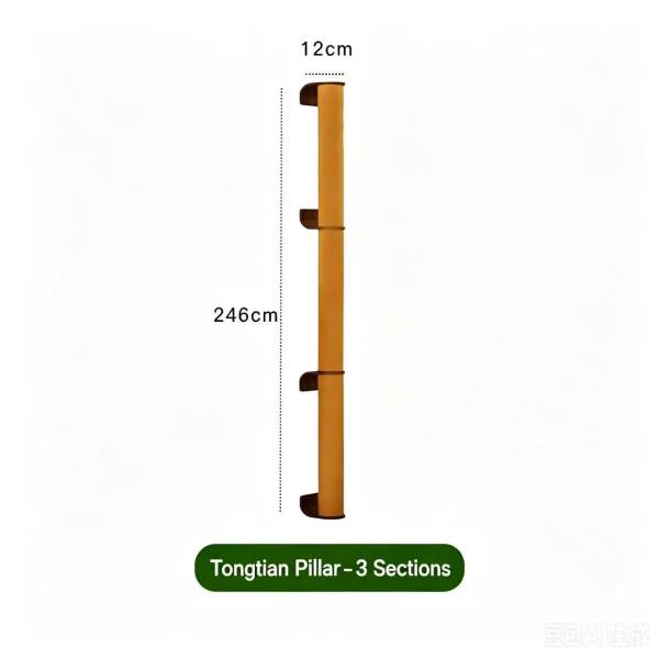 Cat Scratching Post, Wall-Mounted Cat Climbing Pole for Cats Solid Wood Cat Climbing Frame