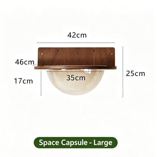 Wall Mounted Acrylic Cat Space Capsule Floating Cat Bed Wall Hanging Cat Perch Shelter for Indoor Cats Wall Mounted Acrylic Cat Space Capsule Floating Cat Bed Wall Hanging Cat Perch Shelter for Indoor Cats