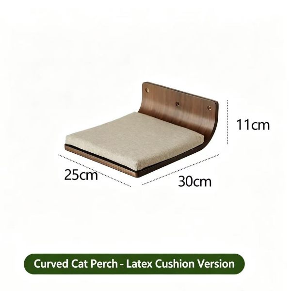Wood Cat Climbing Frame With Cushion Cat Jumping Platform with Safe Edges Space-Saving Cat Furniture for Wall Wood Cat Climbing Frame With Cushion Cat Jumping Platform with Safe Edges Space-Saving Cat Furniture for Wall