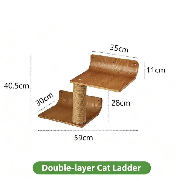 Wall Hanging Solid Wood Cat Climbing Stairs Cat Climbing Frame Cat Tree