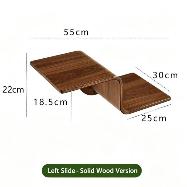 Solid Wood Cat Wall Slide Left-Mounted Cat Climbing Step Floating Cat Shelf Stairs for Wall-Mounted Cat Tree
