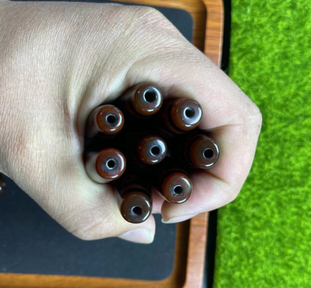 Wholesale Red Agate Tibetan-Style Nine-Eyed Natural Agate Vintage Antique Beads Bodhi Accessories Pendants Jewelry