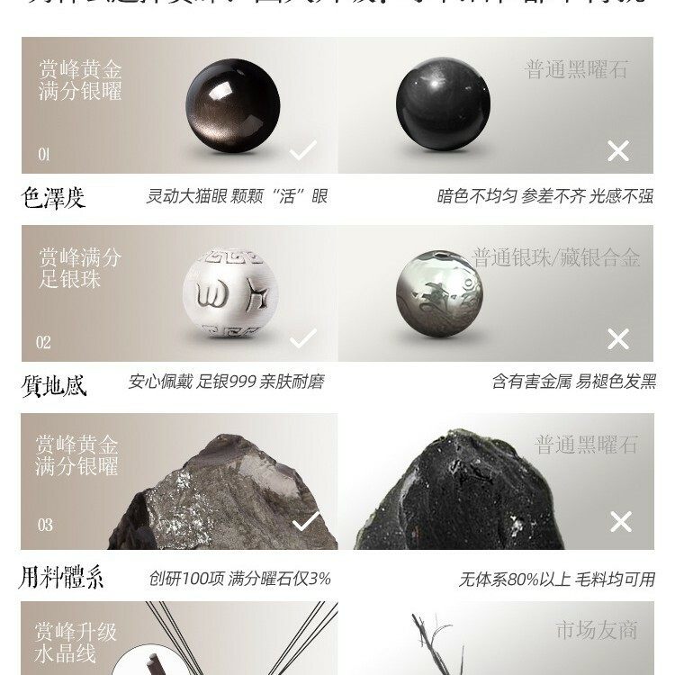 Cross-border obsidian bracelet for women, crystal and silver obsidian six-character motto for good luck and mood stability, men's Buddhist prayer beads