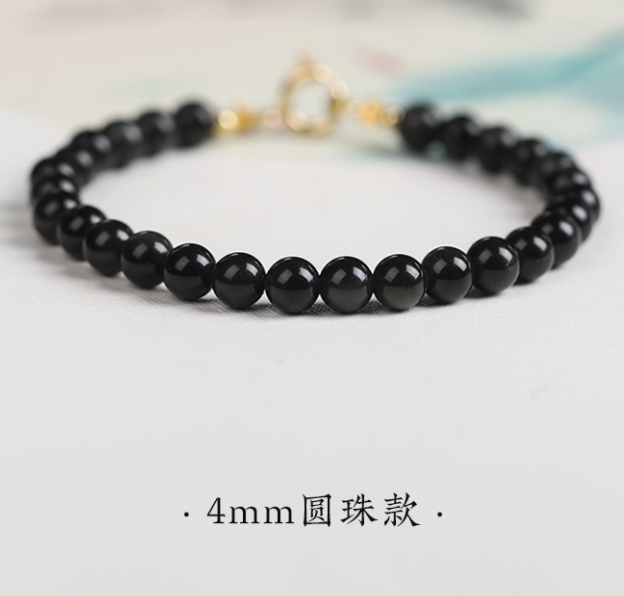 3m Ultra-fine Obsidian bracelet, retro style and personalized design, natural crystal bracelet accessory for both men and women