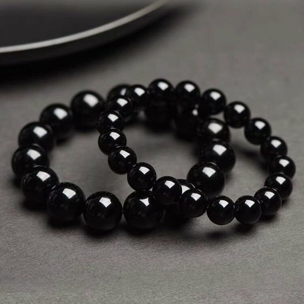 Golden Obsidian men's zodiac bracelet, black obsidian bracelet, Dragon Year zodiac year bracelet, peace and good fortune for your husband and friends