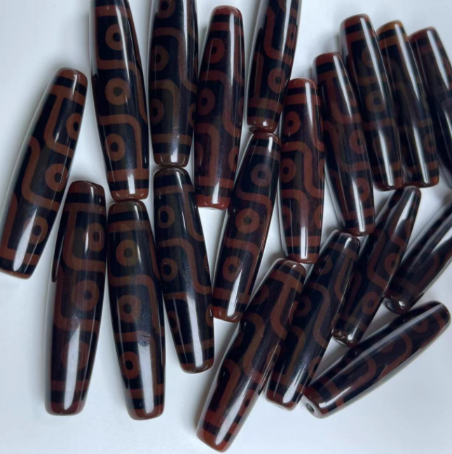 Wholesale Red Agate Tibetan-Style Nine-Eyed Natural Agate Vintage Antique Beads Bodhi Accessories Pendants Jewelry