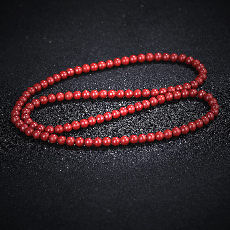 Cinnabar necklace, cinnabar purple gold sand couple beads long string bracelet, 108 prayer beads for blessings