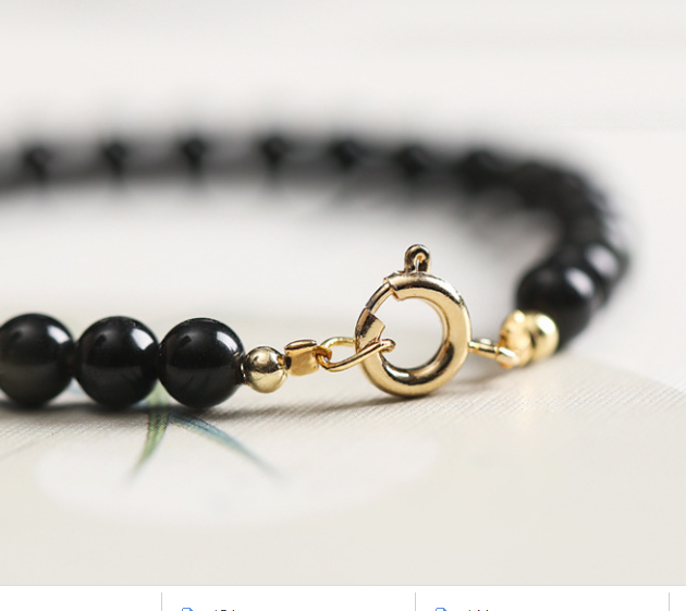 3m Ultra-fine Obsidian bracelet, retro style and personalized design, natural crystal bracelet accessory for both men and women