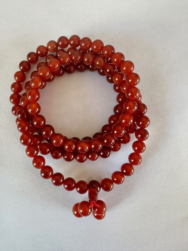 Wholesale of Natural Agate Tibetan-Style Red-Skinned Old Material Dragon Scale & Phoenix Blood Dzi Beads - 108-Bead Bracelets, Bodhi Accessories and Loose Beads in Bulk