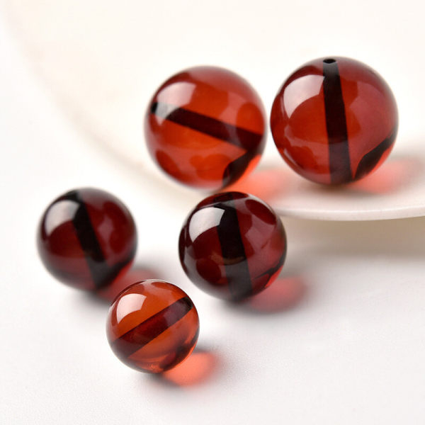 Natural blood amber scattered beads, single beads, blood pool amber, copal raw stone round beads, bracelet and bracelet with beads, DIY jewelry accessories