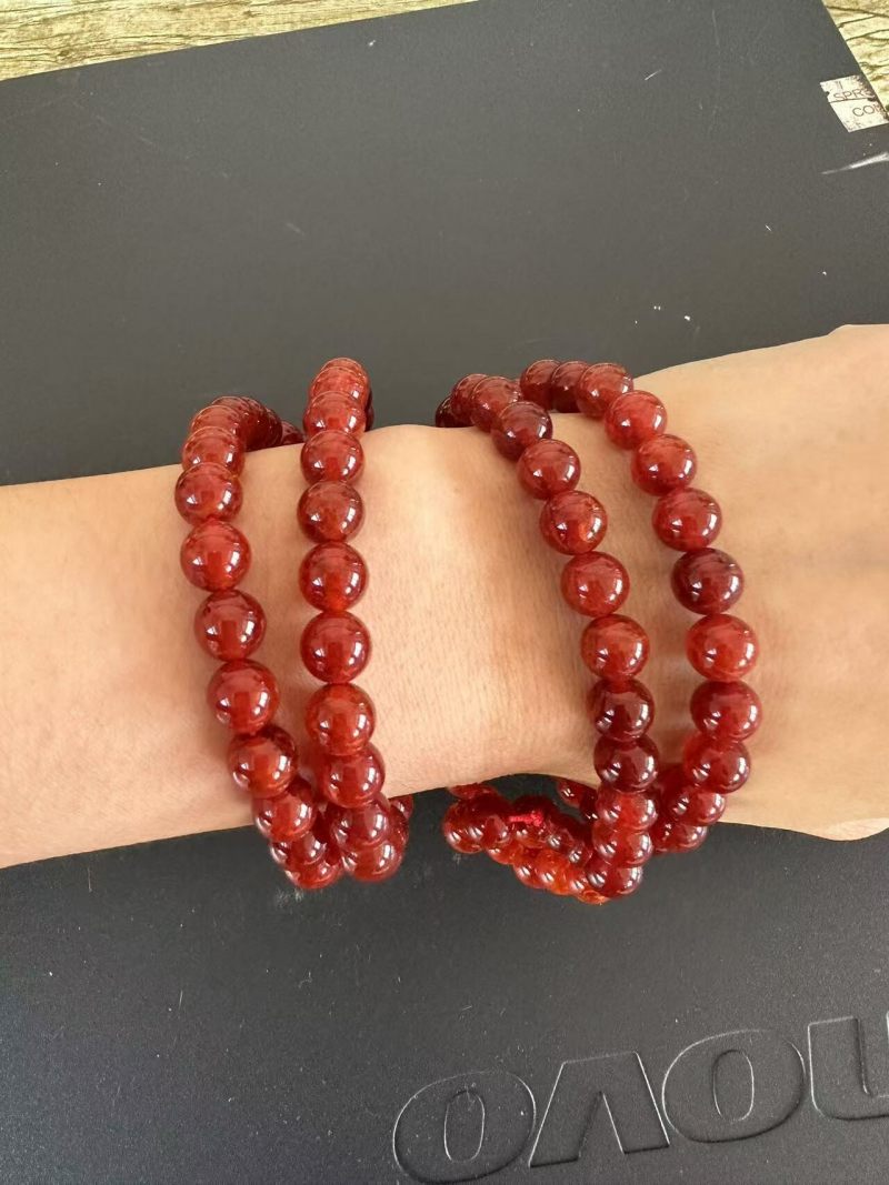 Wholesale of Natural Agate Tibetan-Style Red-Skinned Old Material Dragon Scale & Phoenix Blood Dzi Beads - 108-Bead Bracelets, Bodhi Accessories and Loose Beads in Bulk