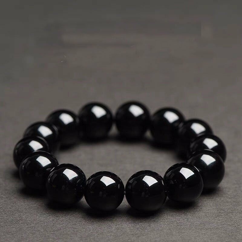 Golden Obsidian men's zodiac bracelet, black obsidian bracelet, Dragon Year zodiac year bracelet, peace and good fortune for your husband and friends