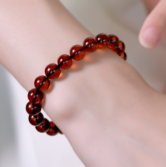 Natural blood amber scattered beads, single beads, blood pool amber, copal raw stone round beads, bracelet and bracelet with beads, DIY jewelry accessories