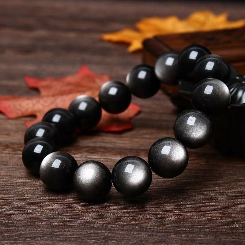 Golden Obsidian men's zodiac bracelet, black obsidian bracelet, Dragon Year zodiac year bracelet, peace and good fortune for your husband and friends