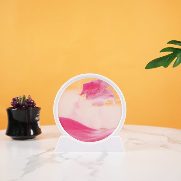 New hourglass circular 3D dynamic quicksand frame