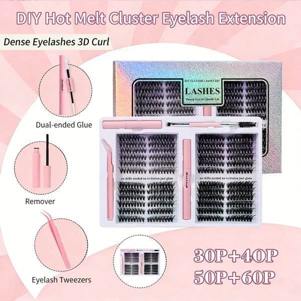 Ultra-Beautiful Natural Fan Lashes - Premium Korean PBT Material, Lightweight & Lash-Friendly